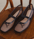 Sheer ballet shoes in black