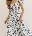 Short flutter sleeve dress