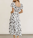 Elastic Waistband black and white dress