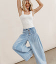 Melanie Wide Leg Pants in Light Wash
