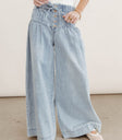 Adjustable waist denim in light wash