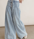 Melanie Wide Leg Pants in Light Wash