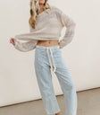 striped barrel denim