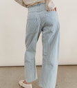 striped barrel jeans in light wash