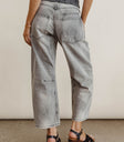Two back pockets denim in grey