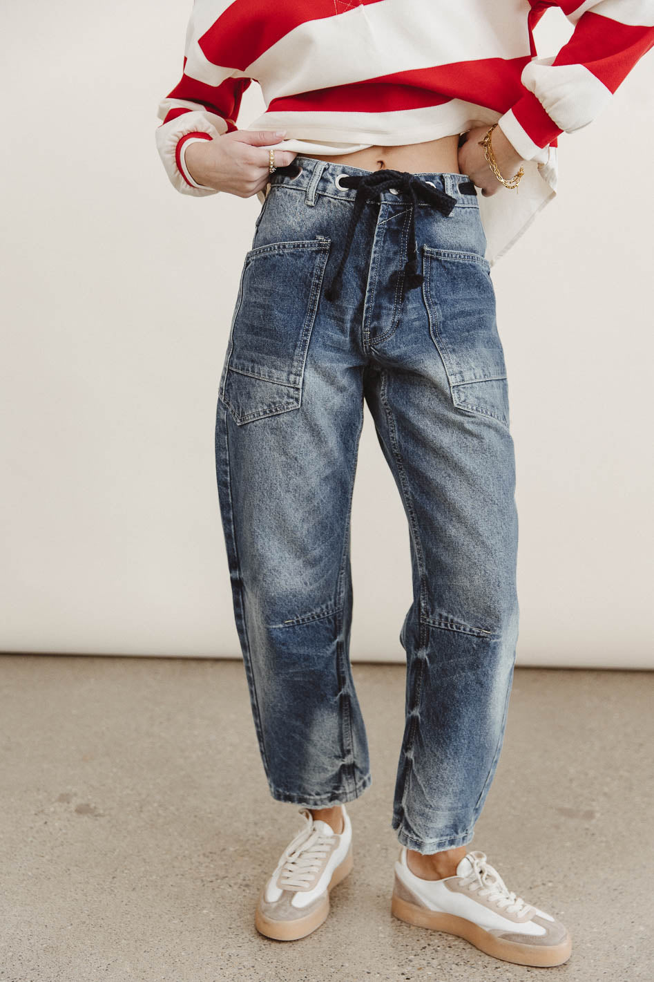 medium wash denim