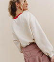 Plain color sweater in cream