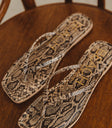 Snake print sandals