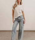 Straight legs denim in medium wash