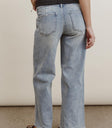 Two back pockets denim in medium wash