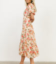 short sleeve floral dress
