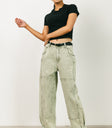 barrel jeans in olive