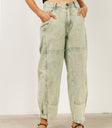 olive washed jeans