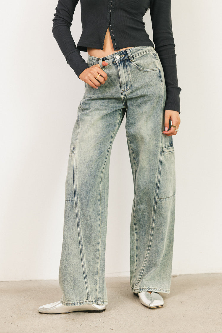 washed denim jeans