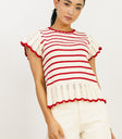 Knit top in red