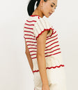 Short sleeves top in red