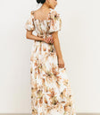 Elastic back dress in multi color