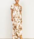 Maxi floral dress in multi color