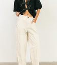 Two hand pockets denim in cream