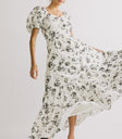 Robbie Floral Midi Dress in White