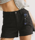 distressed hem shorts