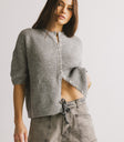 knit cardigan in heather grey