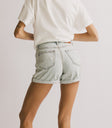 distressed light wash denim