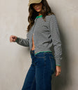 long sleeve striped cardigan