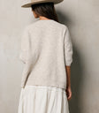 oatmeal cardigan in short sleeve