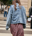 DENIM JACKET WITH CUFFS ON THE SLEEVES