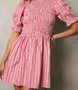 SHORT SLEEVE STRIPED DRESS