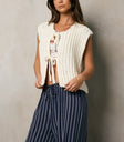 front bow sweater vest