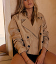 cropped trench jacket