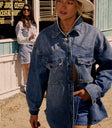 denim jacket with denim skort