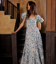 puff sleeve maxi dress