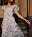 short sleeve floral print dress