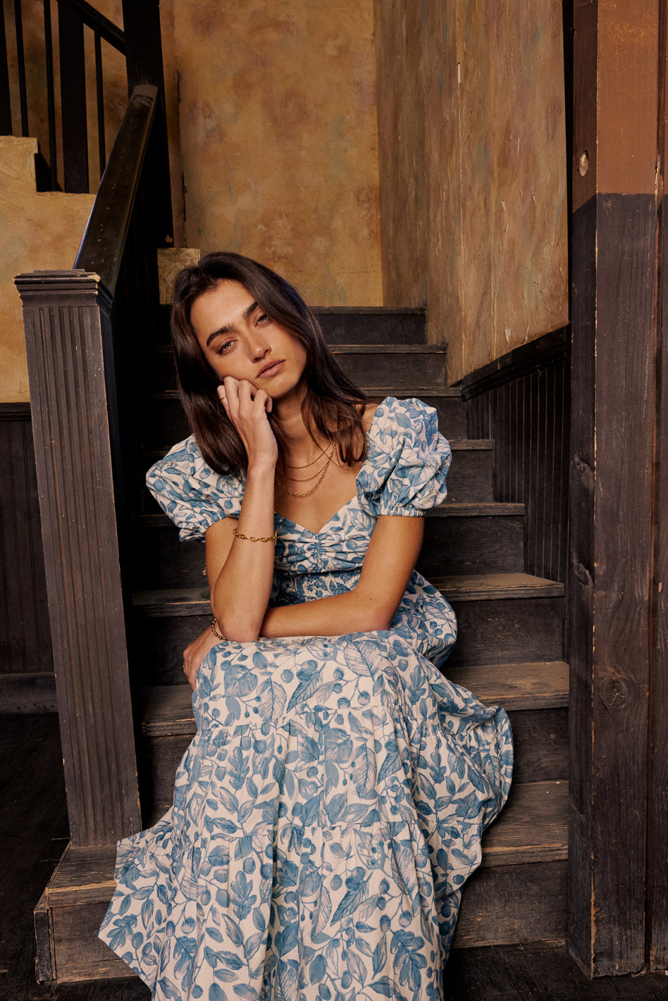 blue maxi dress