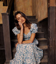 blue maxi dress