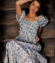 floral print maxi in blue