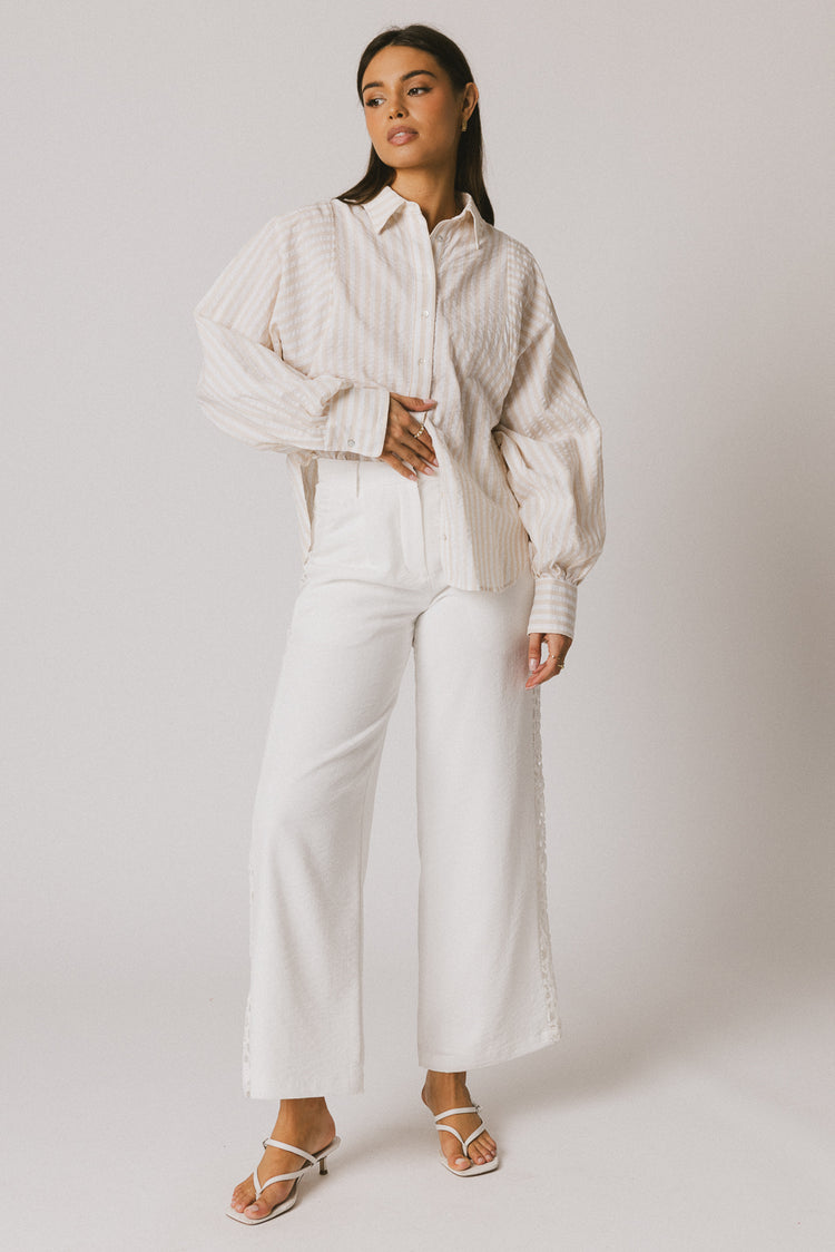Karie Crochet Pants in White