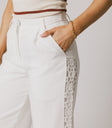 Karie Crochet Pants in White