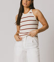STRIPED TANK IN RED