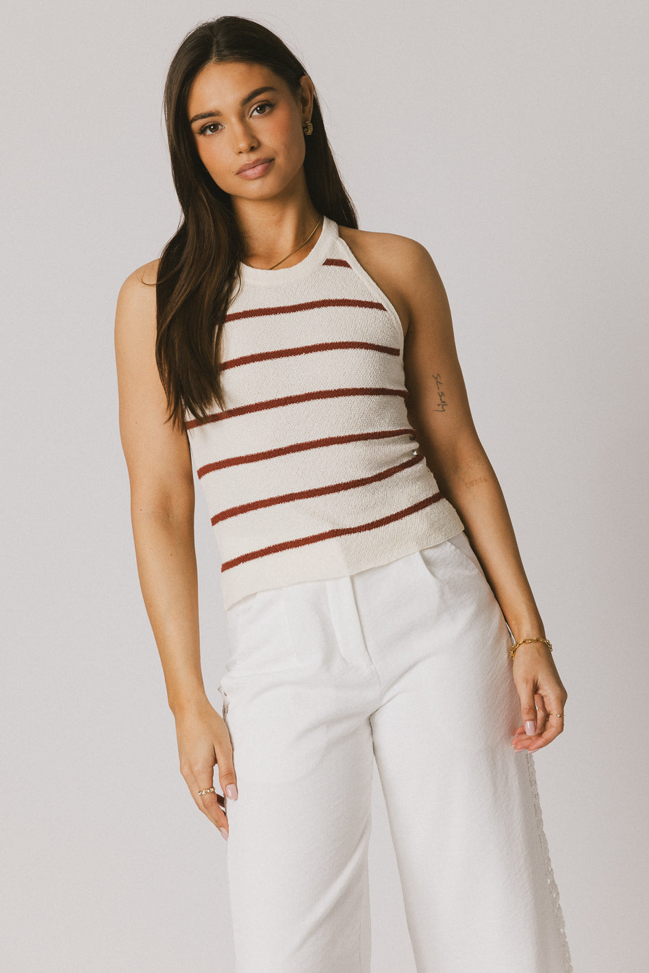 SLEEVELESS STRIPED TOP