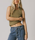 ribbed green top