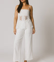 Karie Crochet Pants in White