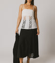 black lace skirt