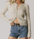 oatmeal knit cardigan