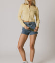 distressed denim shorts