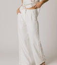 wide leg white pants