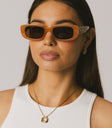 brown rectangle sunglasses